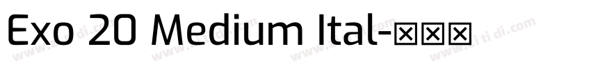 Exo 20 Medium Ital字体转换